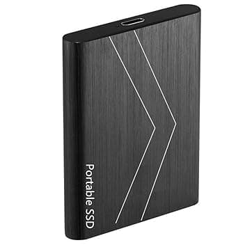 Hard Disk Esterno 2T - 2,5" Ultrasottile Portatile USB Storage per Desktop, Laptop, Chromebook Wii u,TV（Nero）