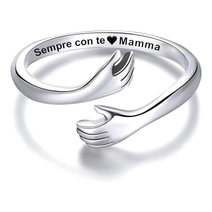 NONNA PROFESSIONISTA Regalo Mamma Anello regolabile, Regali per lei, Regalo Festa della Mamma, Sempre con Te Argento - Compleanno Natale per Mamme, Nonne - Cofanetto incluso