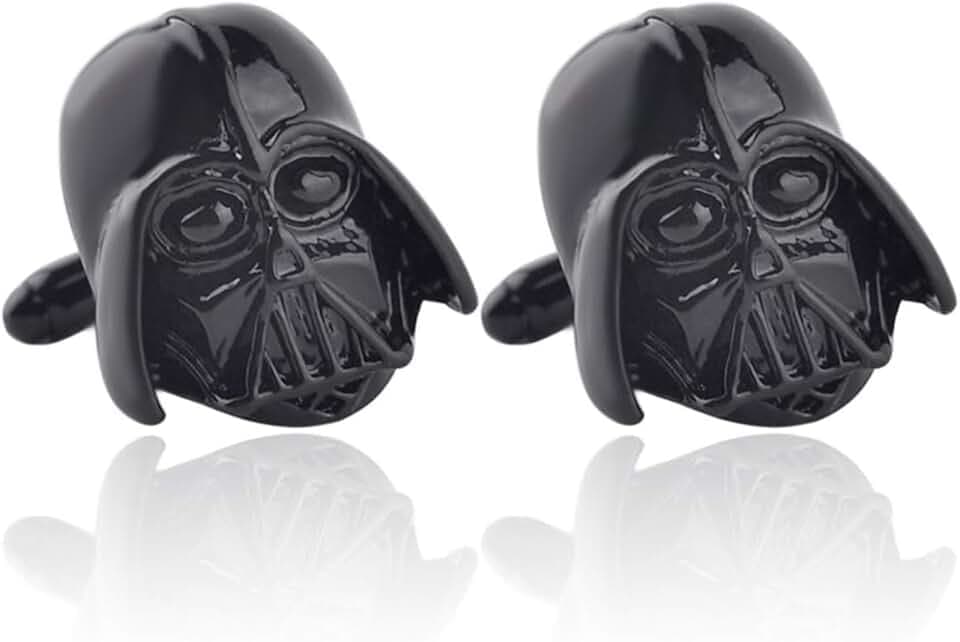 Reis of London Gemelli classici da collezione con Darth Vader3D, per Natale, compleanno, calza della Befana, idea regalo per bambini, uomini e donne, colore: nero