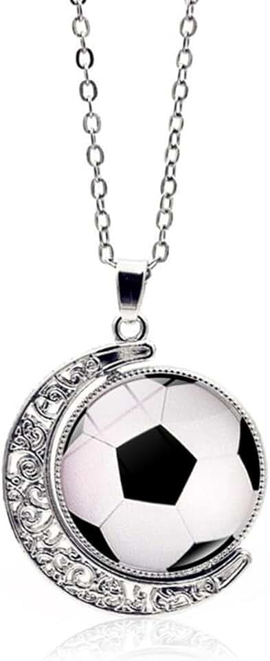 COYUN 1 Pcs Ollane per Bambini e Ragazzi, Collana Ragazzo Acciaio, Regali Ragazzo, Ciondolo Calcio Bambino, Collana da calcio Collana con Ciondolo da Calcie in Metallo Tifoso di Atleti