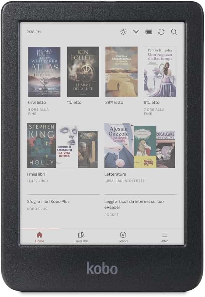 Kobo Clara Colour | eReader | Display antiriflesso a colori E Ink Kaleido™ 3 da 6” | Modalità Scura| I Audiolibri | Impermeabile (Nero)