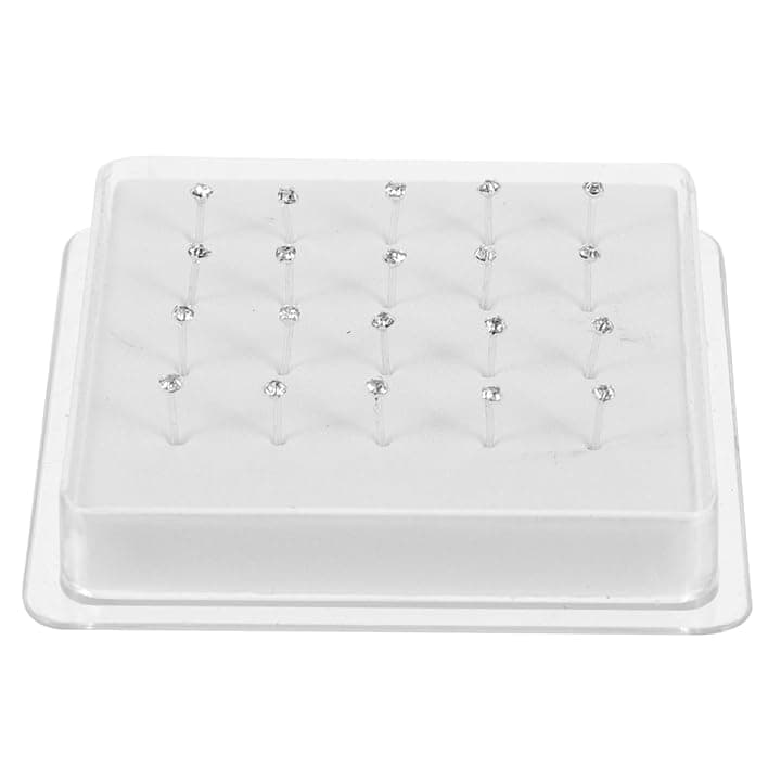 WRITWAA 20 Pezzi Piercing Naso Argento, Borchie Naso Metallo, Gioielli Per, Anelli Donna, Piercing Trasparente