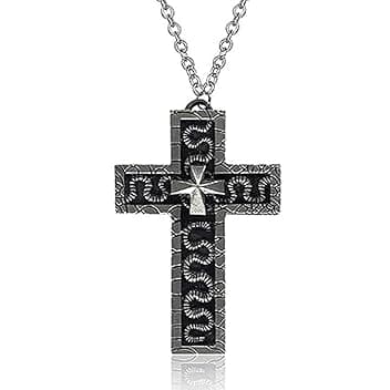 AVZYARDY Collana con ciondolo a forma di croce del gioco Squids, Collana a croce con scomparto segreto, Collana di calamari gioco, Croce antica stampata in 3D