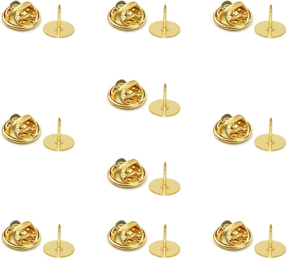 CCLKHY Spilla a farfalla, chiusura a farfalla in metallo, fermacravatta a farfalla, ricambio con ago a spina di cavallo, ago per spine di cavallo per lavori artigianali