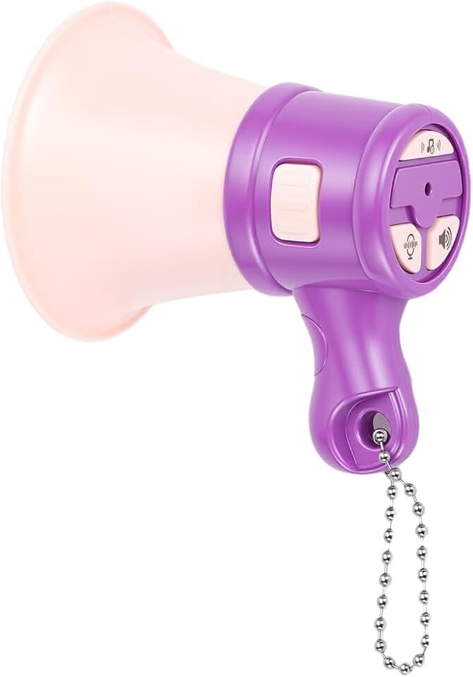 Topiky Mini Megafono Giocattolo, Regali Divertenti Cambia Voce a Bocca Forte, Amplificatore Portatile per Registrazione Musicale, Altoparlante Megafono Sirena e Giocattolo Portatile con Suono Chiaro