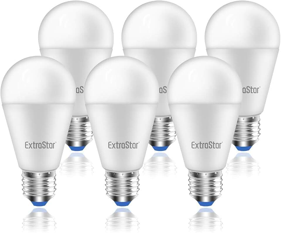 EXTRASTAR Lampadina LED E27, 15W (equivalenti a 120W), 3000K, luce bianca calda - Pacco da 6