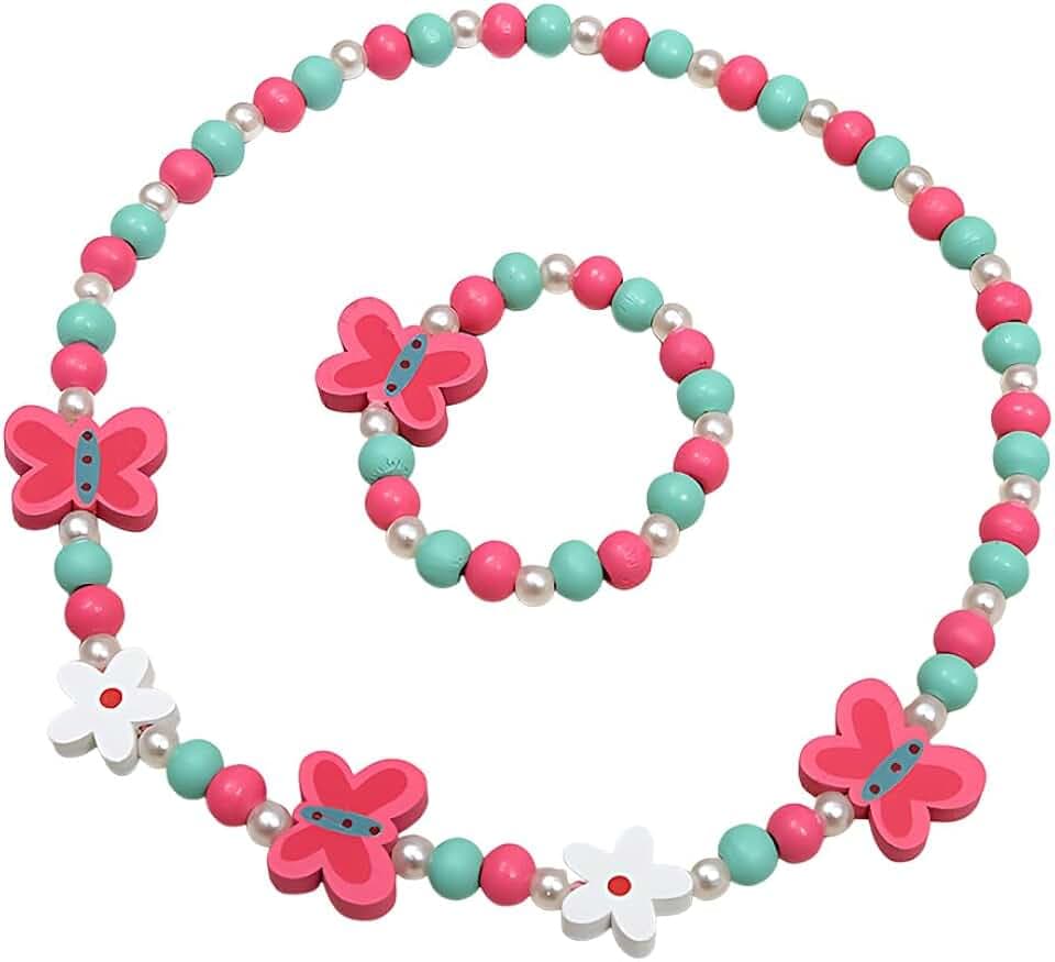 LuLiyLdJ Gioielli Bambina: Bracciali, gioiello Unicorno, Collana E Bracciale, Regalo Per Ragazze, Borsetta Bambina Set