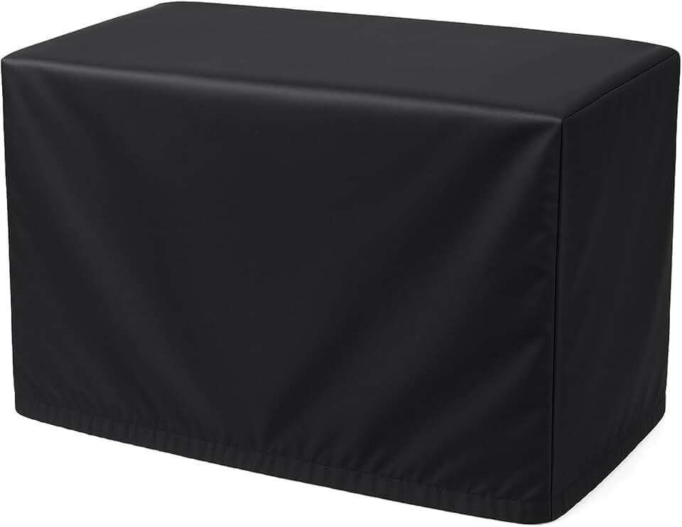 Copri Condizionatore Esterno Nero, Copertura Climatizzatore in 420D Tessuto Oxford Impermeabile Antipolvere Antineve, Protezione Solare Universale 96*40*70cm