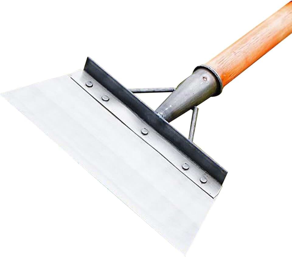 Pala da Giardino Multifunzionale, per eliminare Il Ghiaccio e spalare la Neve, in Acciaio Inox, per Erbacce e Muschio, Pala per la Pulizia del Giardino, diserbo, Piante, agricola (27cm)
