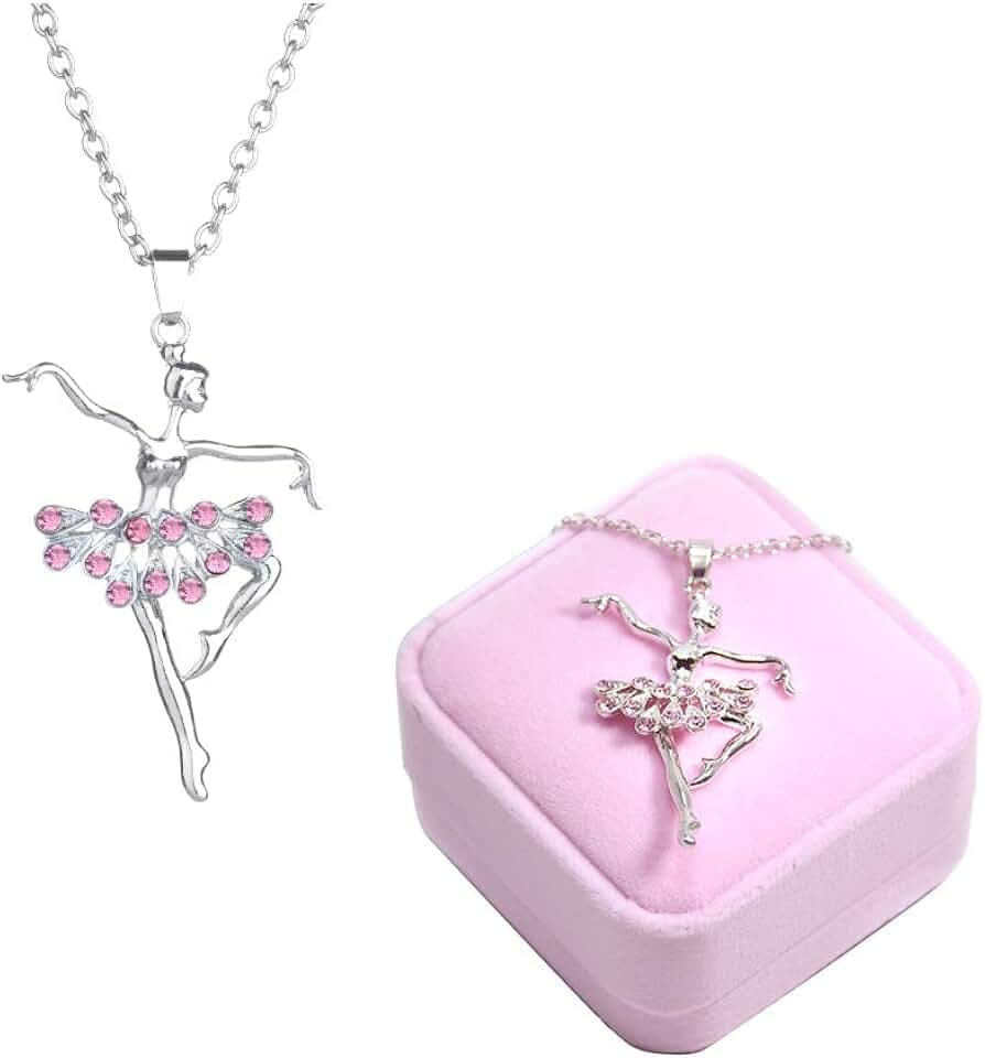 MengCat Danza Ballerina Ballerina Balletto Pendente Collana Fascino Sorpresa Regalo di gioielli per Ragazze, donne
