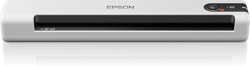 Epson Workforce DS-70 scanner A4 portatile USB, velocità 5,5 sec a pagina in b/n e colore, peso di soli 270 gr, Supporta la Scansione di Supporti Plastificati, Bianco