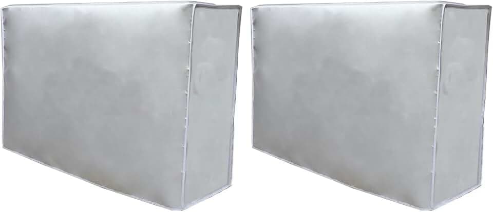 Copri Condizionatore da Esterno, Universale Coperchio del Condizionatore, Antipolvere Antineve Impermeabile Protezione Solare per Climatizzatore per La Casa 86 * 35 * 60cm (Confezione da 2)