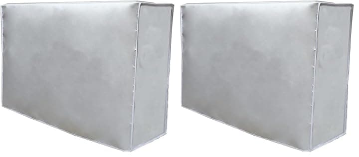 Copri Condizionatore da Esterno, Universale Coperchio del Condizionatore, Antipolvere Antineve Impermeabile Protezione Solare per Climatizzatore per La Casa 86 * 35 * 60cm (Confezione da 2)
