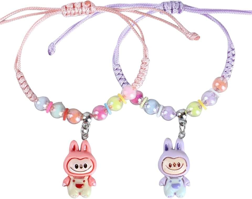 LQIOACU 2 Pezzi Bracciale Bambina, Bracciale Cartone Animato Carino Regali per Ragazze