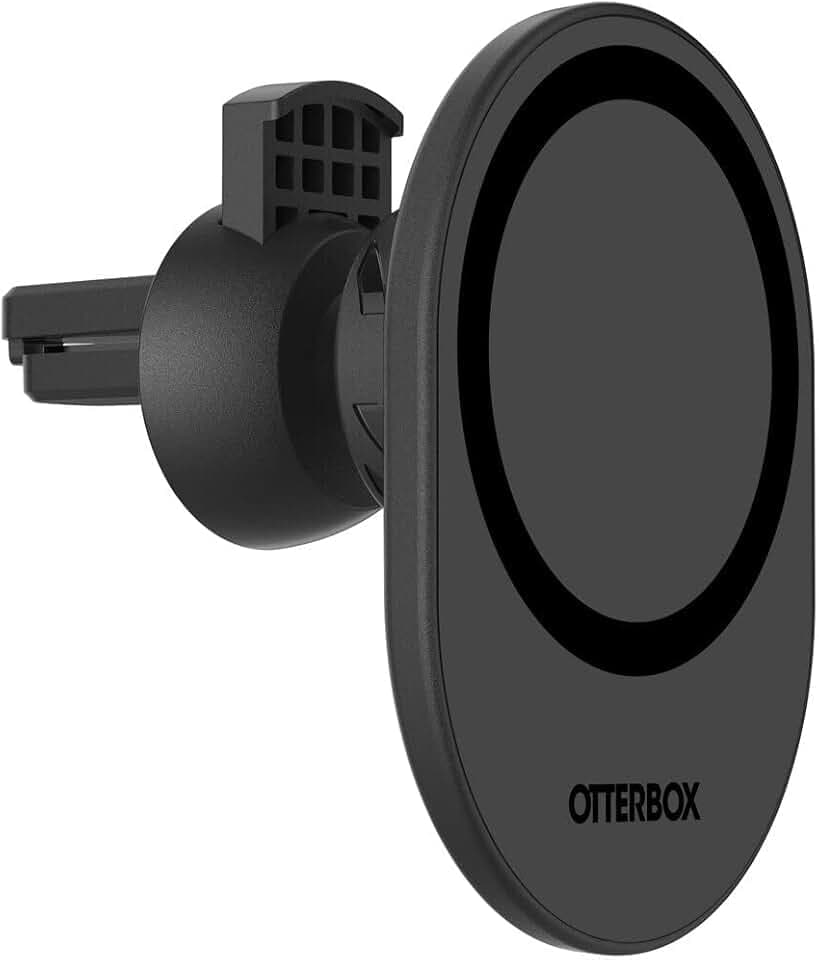 OtterBox Vent Mount per auto per MagSafe, forte allineamento e fissaggio su ventola auto con MagSafe, progettato per essere facile, solido e sicuro da adattare, compatbile iPhone, Nero