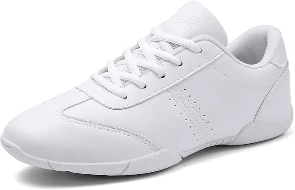 Scarpe da cheerleading da donna, traspiranti, da ballo, leggere, scarpe da allenamento, colore bianco, per fitness, ginnastica, yoga