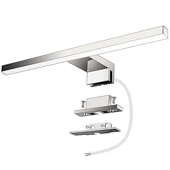 Lampada da Specchio a LED per Bagno 5W 30cm 400LM, Bianco Neutra 4000K Lampada Armadio Applique da Parete IP44 Lampada Specchio Bagno 230V 300x14x14mm