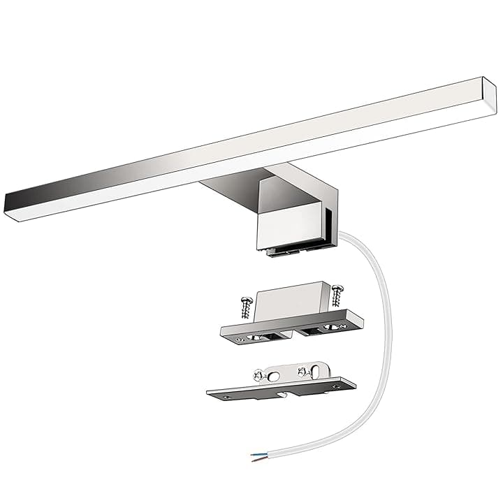 Lampada da Specchio a LED per Bagno 5W 30cm 400LM, Bianco Neutra 4000K Lampada Armadio Applique da Parete IP44 Lampada Specchio Bagno 230V 300x14x14mm