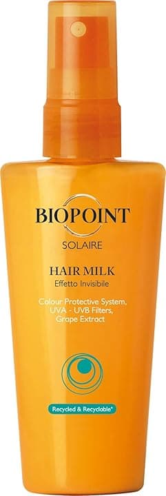 Biopoint Solaire - Hair Milk, Spray Protezione Solare per Capelli, Azione Idratante e Nutriente, Texture Invisibile, Dona Protezione e Luminosità, 100 ml
