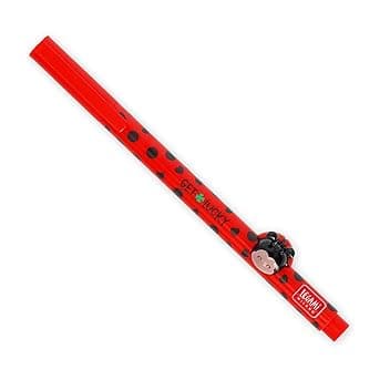 Legami - Penna Gel con Animaletto Decorativo Lovely Friends, Ladybug, Evita il Rotolamento, Inchiostro Rosso, Animaletto Rimovibile e Ricombinabile, Punta 0,5 mm