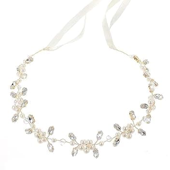 Luxorium Luxorium 1 pezzo accessorio per capelli comunione bambina ghirlanda di fiori diadema per bambini matrimonio battesimo prima comunione decorazione per capelli