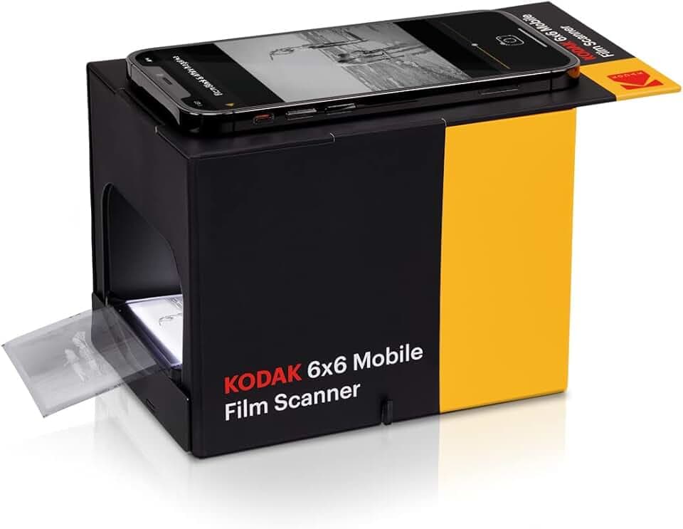 KODAK 6x6 Scanner mobile per pellicole, conversione e salvataggio di diapositive e negativi 6x6 [formati pellicola 120 e 220] sul tuo smartphone
