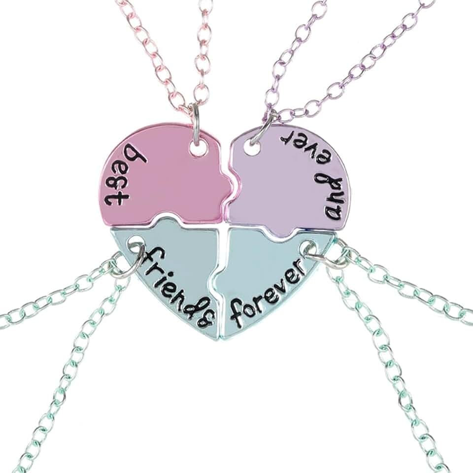 EJRUP 4 collane dell’amicizia BFF, regalo per amici, collana amicizia, regalo per amica
