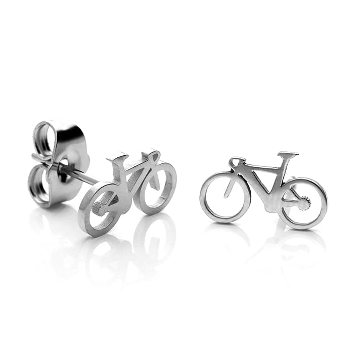 CODEONE Orecchini bici da strada | acciaio inossidabile | design artigianale sportivo | ciclismo | confezione regalo