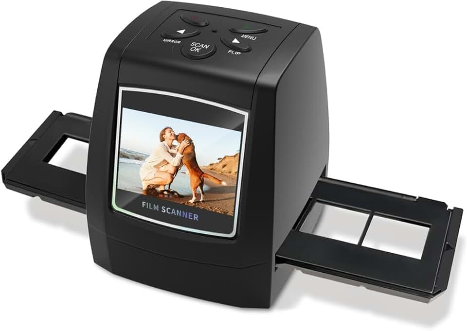 Scanner di film per 35 mm negativi e diapositive, Scanner ad alta risoluzione con 2,4" LCD, Convertitore Nessun PC e software richiesti