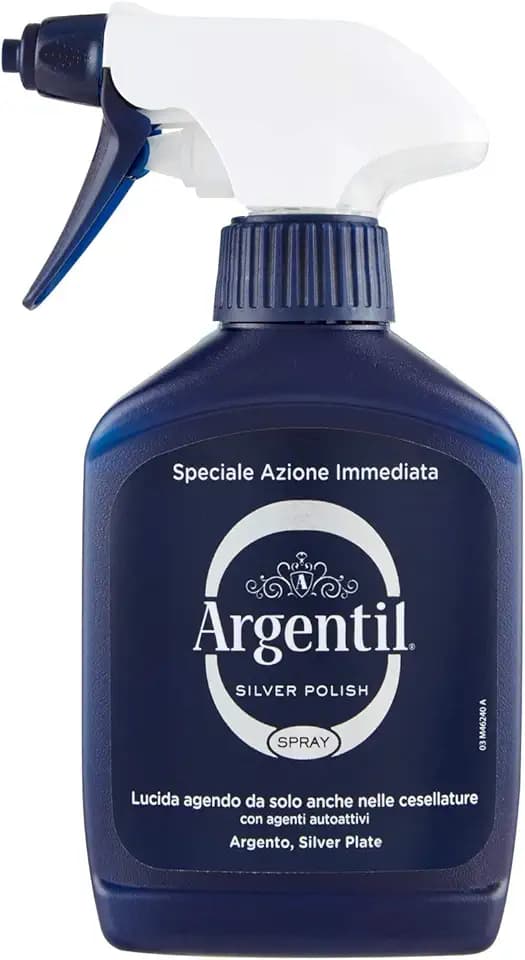 Argentil Argentil - Detergente Specifico per Argento Spray, Azione Lucidante e Antiossidante Rapida, con Agenti Autoattivi, 150 ml