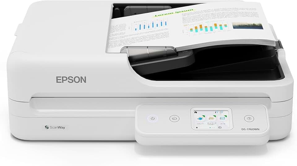 EPSON WORKFORCE DS-1760WN: Scanner piano A4 con Wi-Fi, rete integrata e touchscreen LCD; ricco di funzionalità e dal prezzo competitivo: la soluzione aziendale ideale per prestazioni e convenienza