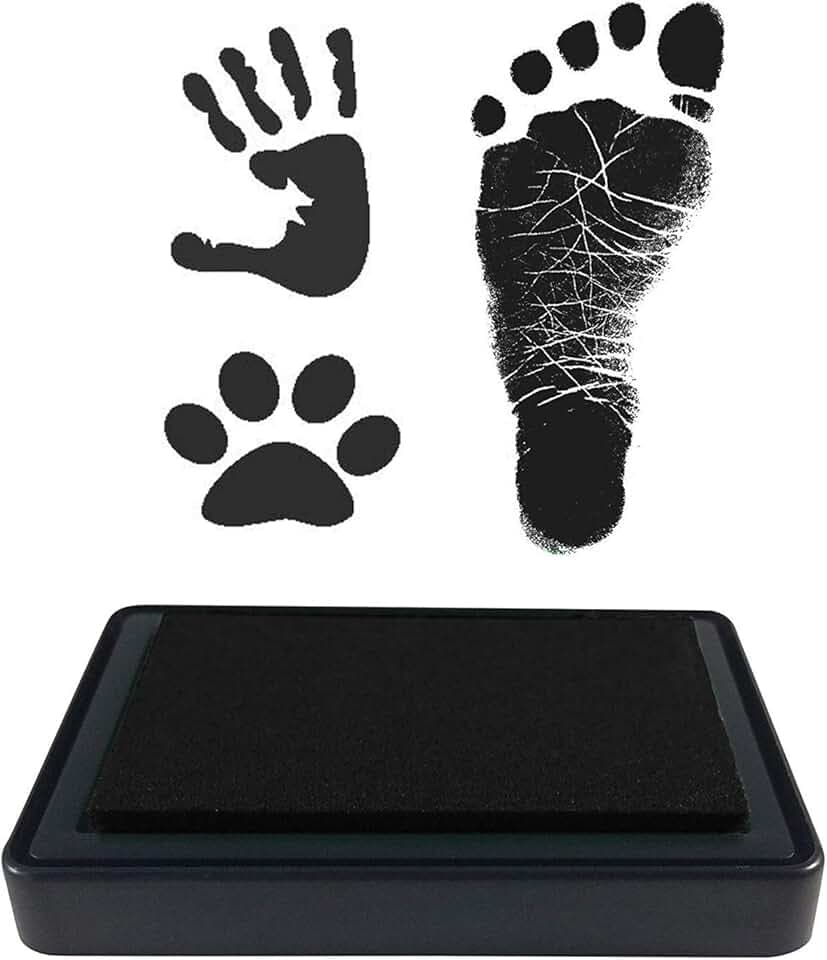 Kit per Impronte di Mani e Piedi di Bambini, Tampone di inchiostro, Innocuo per bambini, Facile da pulire
