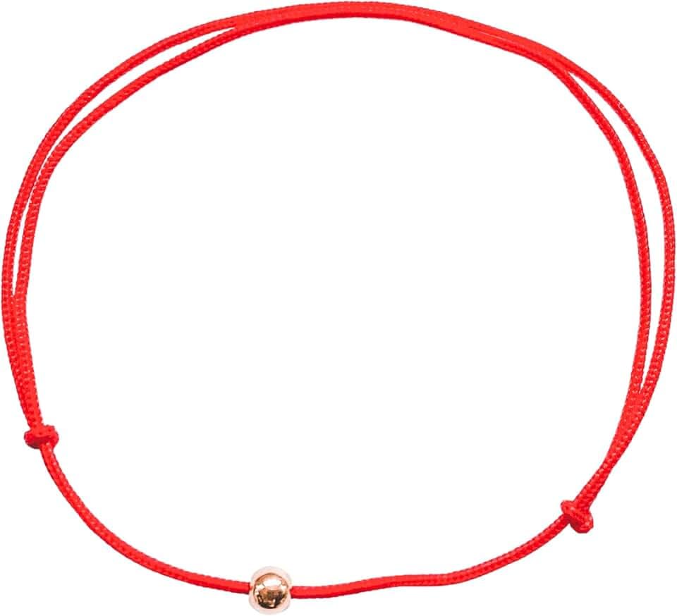 Do.Dreamss Red String Kabbalah Bracelet per Bambini e Piccoli con Sferza d'Oro Autentico - Regolabile e Waterproof - per Nuovi Natito Figli Fin 12 - Pronto per Regalo e Certificato, Une Grösse