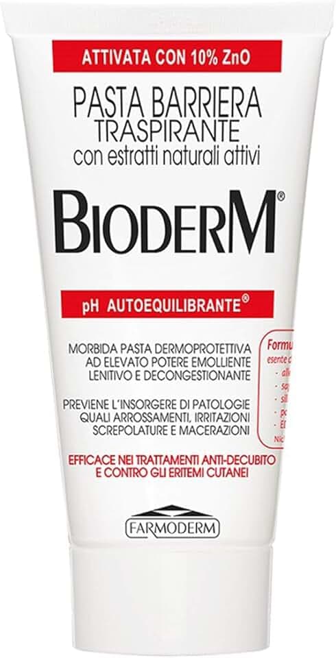 BioDerm Pasta Barriera Crema Cambio Pannolino con Ossido di Zinco 300 ml - Pasta Lenitiva Protettiva per Anziani, Allettati, Disabili e Neonati - Prodotti Alta Protezione per la Cura delle Pelle