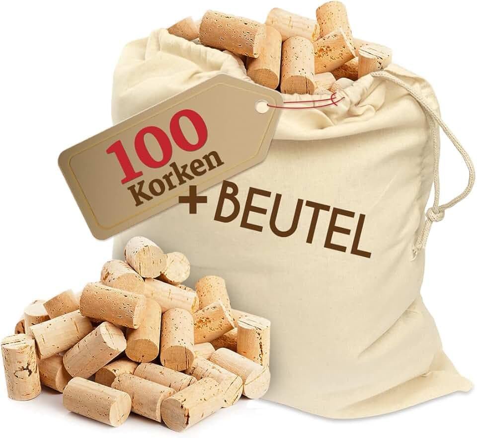 100 tappi di sughero NUOVI sughero FATTO A MANO, FORMA, ESSERE CREATIVO, ARTISTA tappi per bottiglie naturali, accessori per la fabbricazione di bambini, adulti, hobby ho bisogno di luce 24 mm x 45 mm