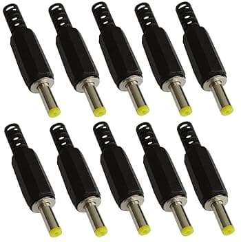 Aerzetix - 10x Connettori maschio jack adattatore presa di alimentazione - destra DC 4/1,7 mm - da saldare - C42288