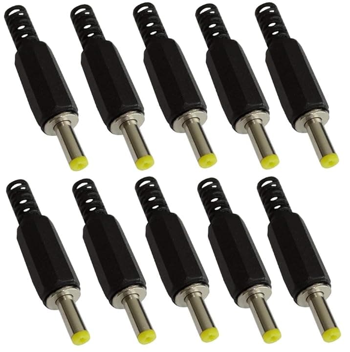 Aerzetix - 10x Connettori maschio jack adattatore presa di alimentazione - destra DC 4/1,7 mm - da saldare - C42288