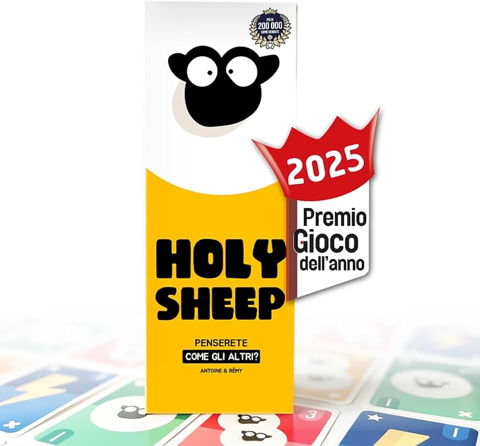 ATM Gaming Holy Sheep – Gioco da Tavolo per Famiglie e Amici – Indovina le Stesse Risposte dei Tuoi Compagni di Squadra! – Gioco Divertente e Veloce – Da 3 a 9 Giocatori – Italiano