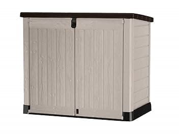 Keter Porta Attrezzi da giardino Store It Out Pro, Finitura Effetto Legno, Beige/Marrone, 145X82X125H cm