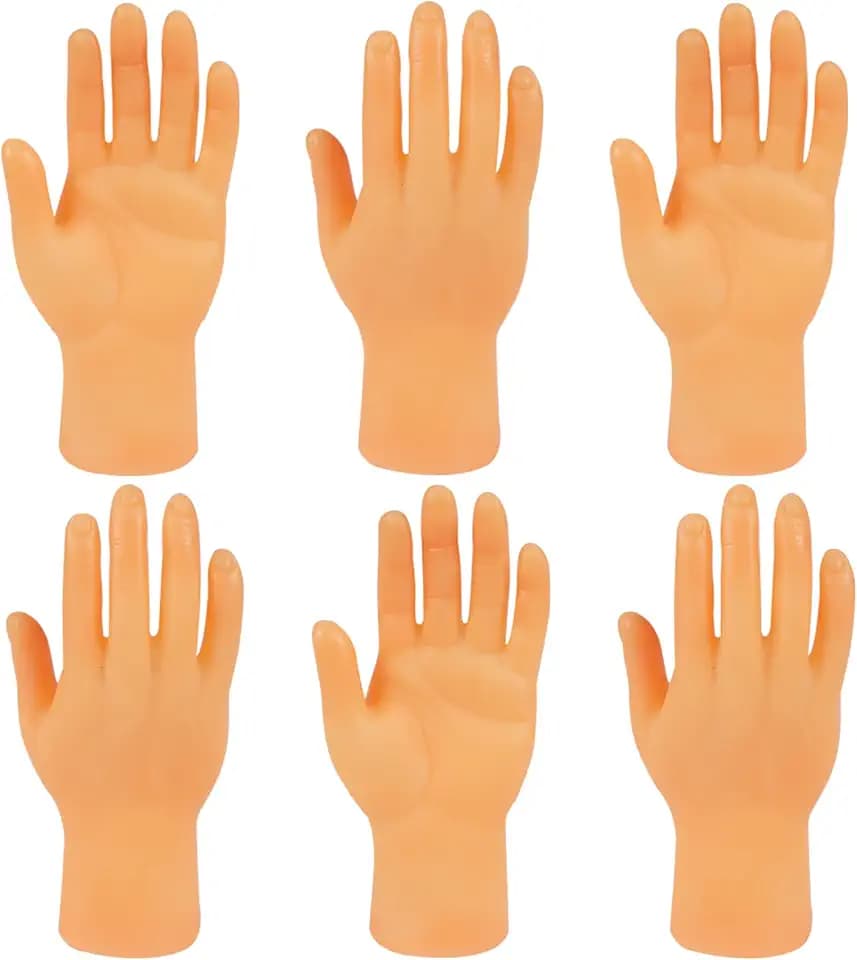 Mini Mani, 6 Pezzi Tiny Hands, Piccole Mani Manine Marionette da Dito, Marionette da Mano per Famiglia Amico Giochi Festa