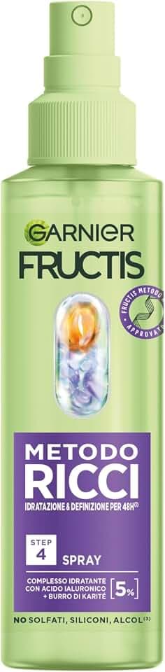 Garnier Fructis, Metodo Ricci, Spray Idratante per Capelli Ricci, 150 ml