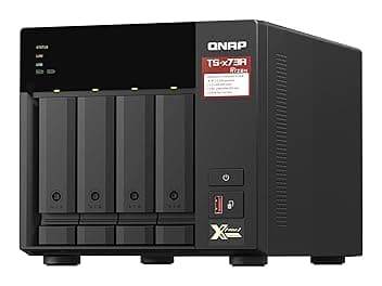 QNAP TS-473A NAS Tower Ryzen Embedded V1500B 8 GB DDR4 0 TB QNAP Turbo System Nero