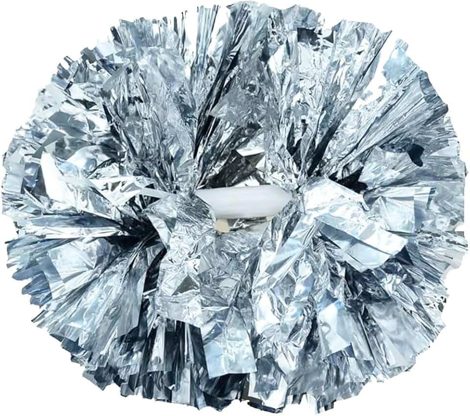 Hooshing - Set da 2/6/12 pompon da cheerleading con manico a bastone per tifo sportivo, danza e team spirit, per bambini e adulti