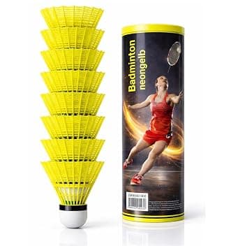 TK Gruppe Timo Klingler Palline da Badminton Gialle per Allenamento e Competizione, per Esterni e Interni