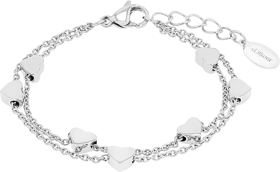 s.Oliver sOliver Bracciale in acciaio inossidabile per bambine, disponibile in una confezione regalo per gioielli