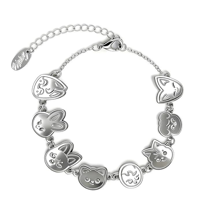 AYVRUOP Kpop Stay Braccialetti,Acciaio inossidabile,Kpop Bracciale,Ragazza Bracciale,Skzoo Anime Cartoon