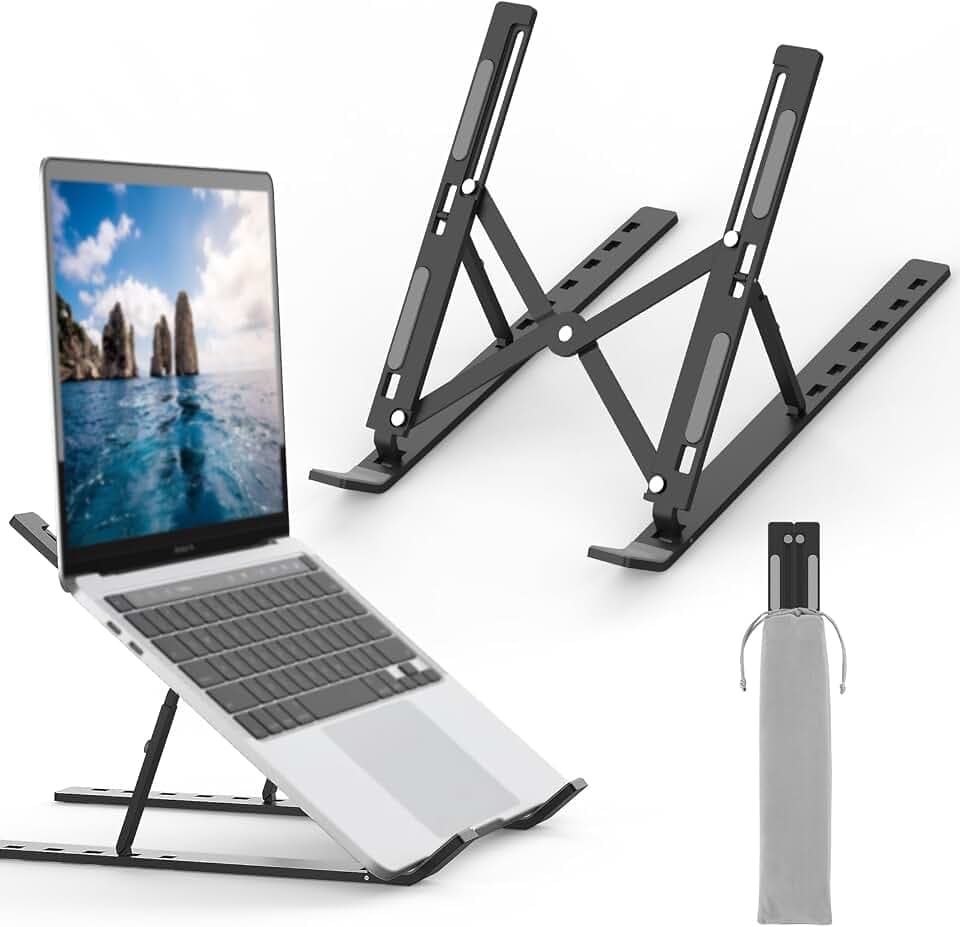 GRIFEMA Supporto PC Portatile e Laptop Regolabile, Rialzo Pieghevole