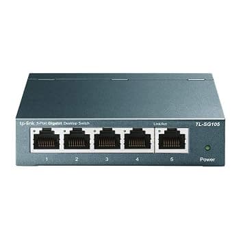 TP-Link TL-SG105 Switch 5 Porte Gigabit, 10/100/1000 Mbps, Plug & Play