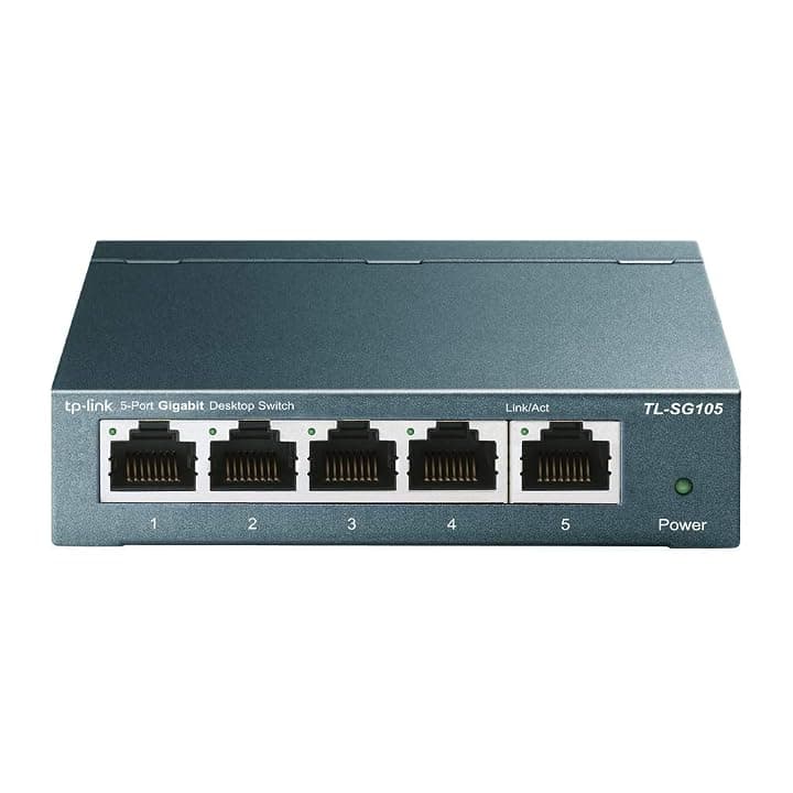 TP-Link TL-SG105 Switch 5 Porte Gigabit, 10/100/1000 Mbps, Plug & Play