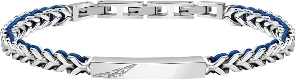 Sector No Limits Bracciale PULSEIRA, Bandy, Nylon AZ Chiaro, 22 cm SZV73 Marca, Única, Metalli non preziosi, Nessuna pietra preziosa